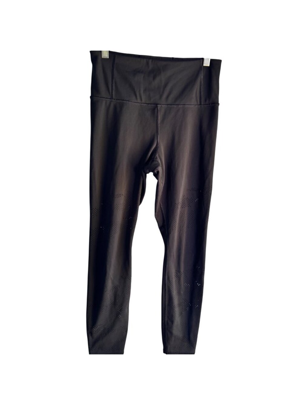 Athleta Persistence 7/8 Laser Cut Black Leggings S Yoga Activewear 487669